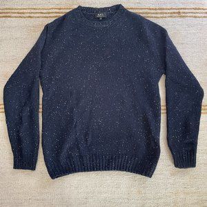 A.P.C. Speckled Crewneck Wool Sweater